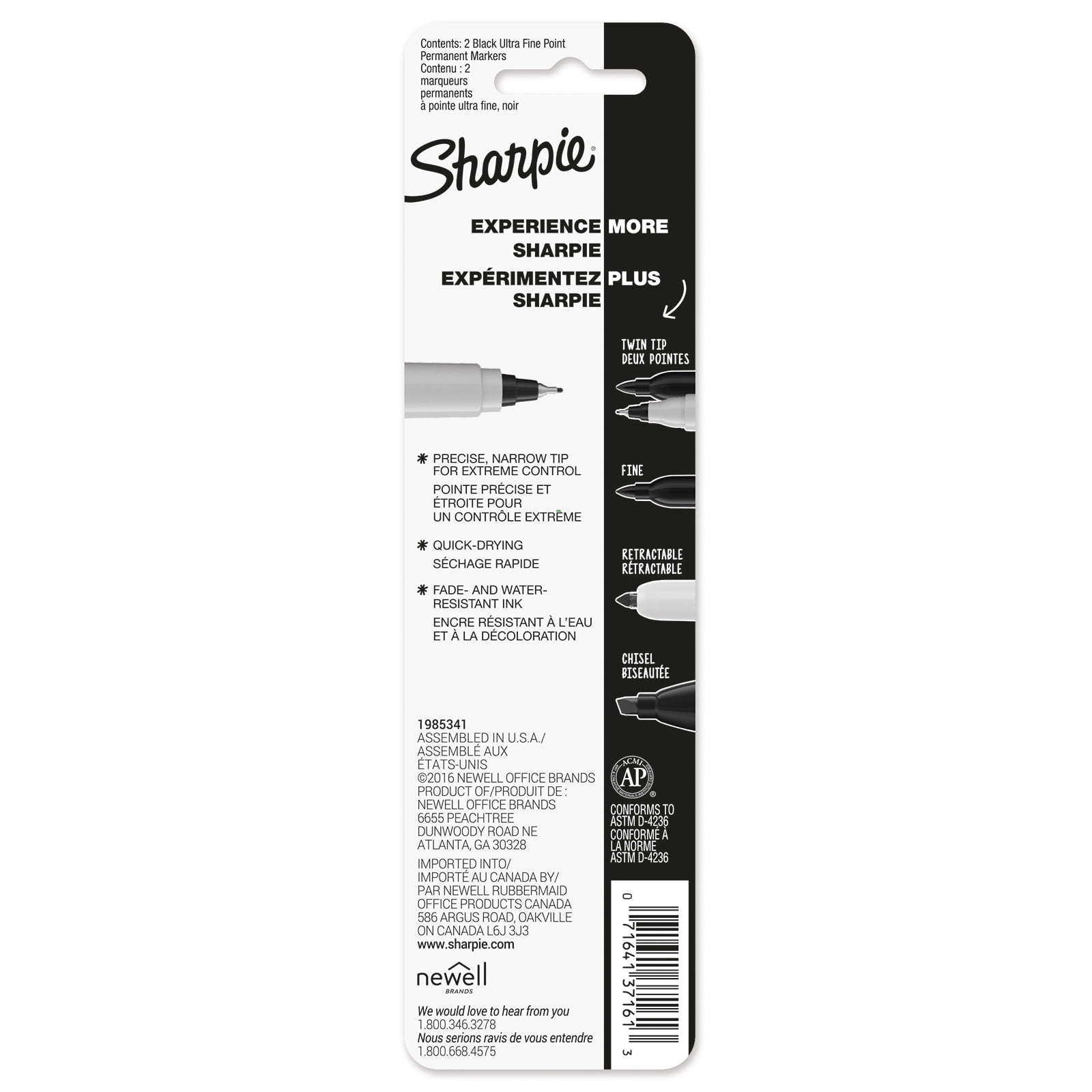 Sharpie Ultra Fine Point Black Permanent Markers, 12 Packs: 2 ct. (24 total)