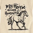 thumbnail image 3 of Instant Message - My Horse Ate My Homework Fitted Short Sleeve Graphic T-Shirt, 3 of 6