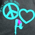 thumbnail image 3 of CafePress - PEACE LOVE DIVING Women's Dark T Shirt - Women's Traditional Fit Dark T-Shirt, 3 of 4
