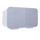 thumbnail image 2 of Caja de maquillaje de pared con tapa abatible, extraíble y lavable, organizador de almohadillas de algodón para baño, blanco y gris, 2 of 14