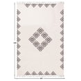 thumbnail image 3 of Casavani Handblock Printed Beige Cotton Dhurrie 12'x12' Square Area Rugs for Living Room & Dining Room, 3 of 5