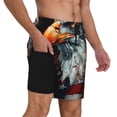 thumbnail image 2 of Daiia USA Bald Eagle Mens Swim Trunks Swim Shorts Quick Dry Swim Shorts with Mesh Lining Pockets-Medium, 2 of 9