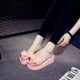 thumbnail image 4 of Zapatos de verano para mujer, chanclas con lazo, plataforma, zapatillas de tacón alto Wmkox8yii  hj789, 4 of 7