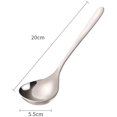 thumbnail image 2 of 5 Pcs 7.8'' Stainless Steel Round Bouillon Spoons, Long Handle Soup Spoons, 2 of 7