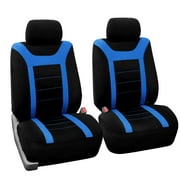 FH Group Blue and Black Airbag Compatible and Split Bench Sports 7 Seaters Car Van Seat Cover, Full Set