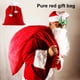 thumbnail image 5 of Xiao Hua Bolsa de Papá Noel de terciopelo rojo con cordón, bolsa de regalo de Papá Noel de tela para regalos de Navidad, juguetes, almacenamiento, 1 pieza, 5 of 5