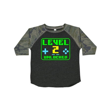 

Inktastic Level Two Unlocked- Gamer Birthday Gift Toddler Boy or Toddler Girl T-Shirt