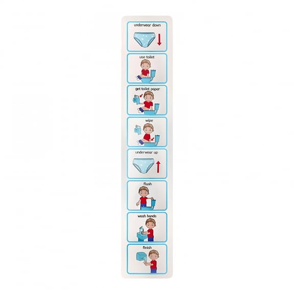 CCOCC 2026 New Visual Schedule Toilet Training Chart Picture Communication Symbols Potty Chart Visual Wall Planner for Home Children for Bathroom, Nursery, Playroom, Preschool
