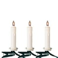 thumbnail image 3 of Kurt S. Adler 10-Light Clip-On White Candle with Clear Bulbs Christmas Light Set, Indoor Only, 3 of 3