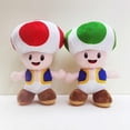 thumbnail image 3 of Peluche Toad Verte Champignon en Position Debout, Jouet en Peluche de Jeu Cartoon Câlin Poupée 8 Pouces, 3 of 5