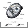 thumbnail image 3 of Spec-D Tuning Chrome Housing Clear Lens Projector Headlights Compatible with 1998-2005 Volkswagen Beetle With Factory Halogen Headlight, Left + Right Pair Headlamps Assembly, 3 of 7