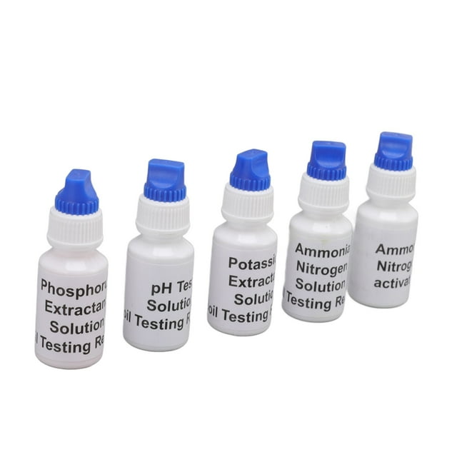 Soil Phosphorus Test Kit, Nitrogen Measuring 5 Bottles Rapid Accurate Universal Simple Operation Soil Test Solution For Gardening For Farming