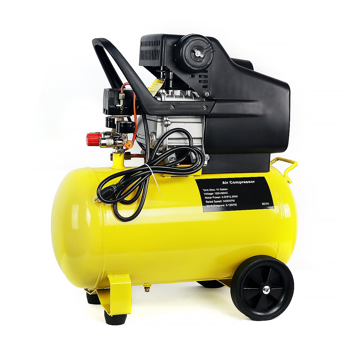 Stark Portable 3.5HP Quiet Air Compressor 10-Gallon Tank Air Compressortra Compressor Wheel