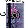 thumbnail image 4 of JYtrend Case for 2021 iPad 10.2 inch /iPad 9th generation, Rotating Stand Smart Magnetic Auto Wake up/Sleep Cover for Model A2602 A2603 A2604 A2605 MK2K3LL MK2N3LL/A MK663LL/A MK693LL/A (Heart Flower), 4 of 8