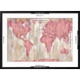 thumbnail image 5 of Art.com Blushing World Map v2 Crop Art Print by Silvia Vassileva, Black Frame Wall Art, 29" x 21", 5 of 5