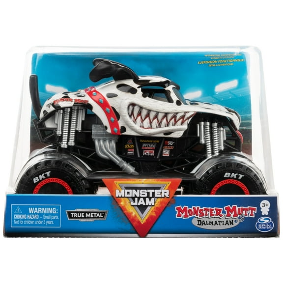 Monster Jam, Official Monster Mutt Dalmatian Monster Truck, Collector Die-Cast Vehicle, 1:24 Scale