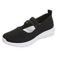 thumbnail image 4 of HEWUQI Women's Knit Slip on 2026 Breathable Walking Mules Orthopedic Backless Tennis Sneakers Arch Support Orthopedic Mesh Work Shoes Black Size 6.5, 4 of 4
