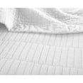 thumbnail image 3 of Chezmoi Collection Yuma 3-Piece 100% Cotton Quilt Set King Size, White, Modern Geometric Rectangle Stitched Quilt Washed Cotton Bedspread Set for All Season, 3 of 6