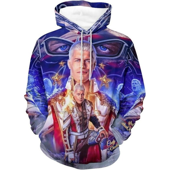 Cody Rhodes Hoodie Fashion Casual Long Sleeve Men's and Women's Sweatshirt Street Hoody 3D Double-Sided Printed Drawstring Sweatshirt