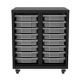 thumbnail image 3 of Lorell Pull-out Bins Mobile Storage Unit 36" Height x 30" Width18" Length - Floor - Recycled - Black, Clear - Steel - 1Each, 3 of 5