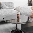 thumbnail image 2 of Round Tempered Glass Table Top with Black Finish - 2/5" Thick, Beveled Polished Edge, Black, 2 of 9