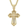 thumbnail image 6 of Newest Iced Out 14K Yellow Gold Big Cross Pendant Necklace for Men Gold Color Christian Cruzar Necklace Religious Jewelry, 6 of 7