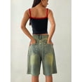 thumbnail image 6 of Apay Jeans for Women  5 Points Denim Shorts Y2K Vintage Street Style Casual and Versatilel  Regular Size, 6 of 6