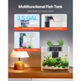 thumbnail image 2 of 3.5 Gallon Fish Tank Aquarium Arch Clear GPPS 3 Color Self Cleaning, 2 of 6