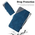 thumbnail image 6 of Wallet Case For Samsung Galaxy S21+,Magnetic Clasp RFID Blocking Credit Card Holder with Lanyard,Premium PU Leather Folio Flip Kickstand Shockproof Retro Case For Samsung Galaxy S21+,Blue, 6 of 6