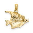 thumbnail image 3 of FJC Finejewelers 14k Yellow Gold Fish Polish Engraved Charm, 3 of 4