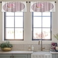 thumbnail image 4 of LALILO Kitchen Curtain Valance Floral Round Shape Rod Pocket Window Curtain 52"x 18" Set of 2, 4 of 6