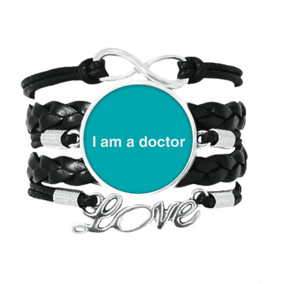 I Am A Doctor's Verbal Description Bracelet Love Accessory Twisted Leather Knitting Rope Wristband