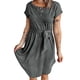 thumbnail image 2 of Vestido de manga corta Moda Casual Lavable a máquina Vestido de mujer transpirable y agradable para la piel para verano Gris XXL, 2 of 4