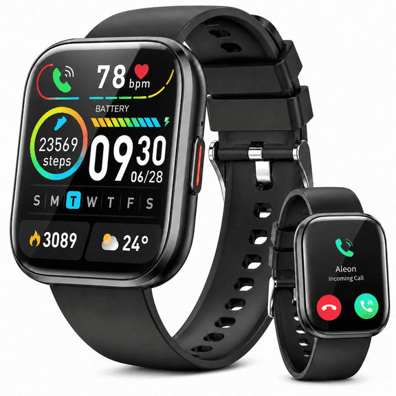 Smart Watch for Men Women, 1.85-inch HD Fitness Tracker with Bluetooth Calls, Sleep Tracking, 110  Sports Modes, IP68 Waterproof, Android and iPhone