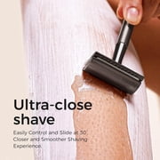 ZOMCHI Safety Razor for Men&Women with 5 Double Edge Safety Razor Blades, One Blade Safety Razor, Metal Razor Zero Waste – Black
