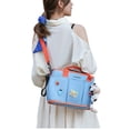 thumbnail image 2 of Bolsa de pañales, bolsa de mensajero de hombro de viaje para mamá y papá, bolsa de bebé multiusos para niños y niñas, (azul) Feliz Sencillez, 2 of 5