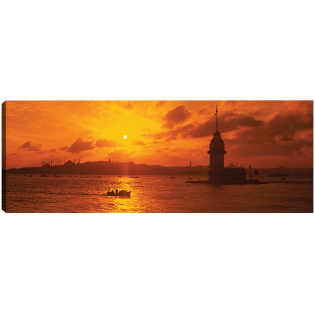 Cuadro Decorativo - mañana de río de estambul Jr Impresión en canvas, estrechado.