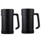 thumbnail image 1 of 2X 500Ml / 17Oz Frascos de VacíO de Acero Inoxidable de Termo con Manejar de Termo Termos de Oficina para Té Aislada Negro, 1 of 4