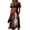 Watermelon Red, variant on Women's Halloween Novelty Dresses Casual Flowy Dress V Neck Short Sleeve Midi Halloween Print Halloween Dresses