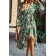 thumbnail image 5 of Vestido PRETTYGARDEN Floral Boho Maxi Cruzado de Manga Larga XL, 5 of 5