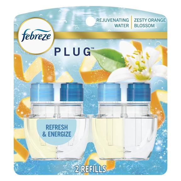 Febreze Plug Dual Refill Air Freshener Refresh Energize - 2ct