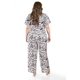 thumbnail image 3 of Set pantalon y blusa Roman Fashion /Tallas Extras, 4340 (Hueso /negro) beige 38, 3 of 5
