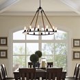 thumbnail image 2 of Modern Contemporary Urban Design Industrial Living Room Kitchen Chandelier Ceiling Light, Brown, Metal, 2 of 4