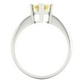 thumbnail image 4 of 2.5 tcw Simulated Yellow Diamond Cocktail Fashion Ring for Women, 18K White Gold, 4 of 5