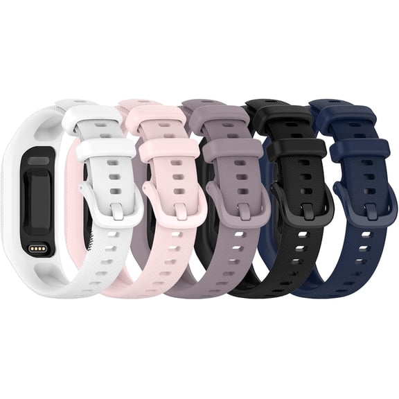 Replacement Sport Bands Compatible with Garmin Vivosmart 5, Soft Silicone Wristband Straps for Women and Men , Small ,5 Pack