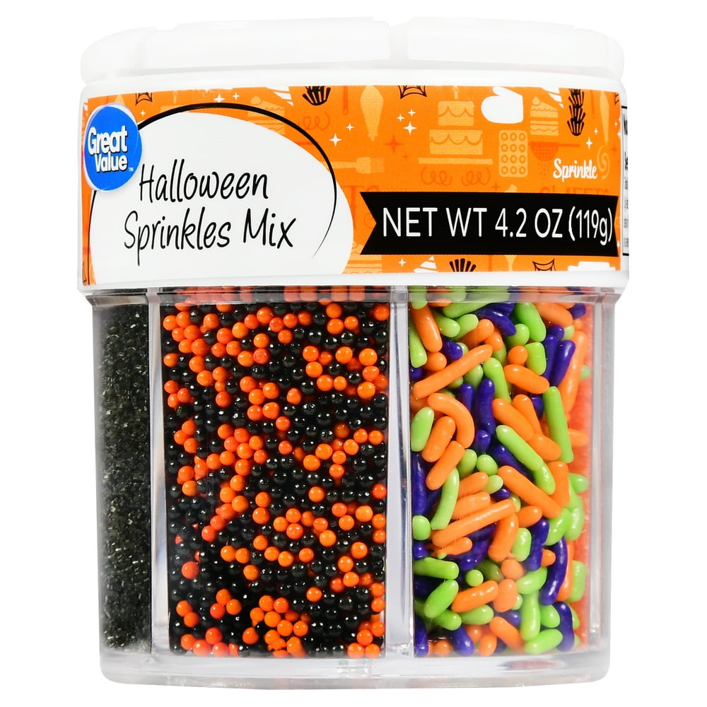 Great Value Halloween Sprinkles Mix, 6 Cells, 4.2 oz