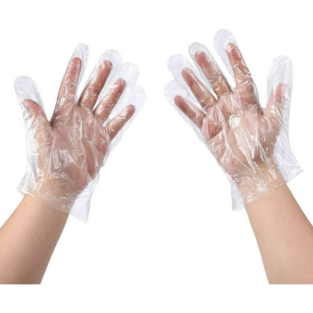 Guantes desechables para preparación de alimentos, higiénicos y seguros, diseño ambidiestro, sin látex, para uso versátil en cocina, limpieza, peluquería y más, paquete grande que garantiza la máxima
