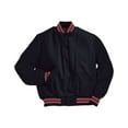 thumbnail image 2 of Holloway 224183.R20.3XL Varsity Jacket, Black & Scarlet & White - 3XL, 2 of 5