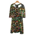 thumbnail image 6 of Jamaica One Love Culture Pattern Sweetheart Knot Flared Dress Fashion Design Large Size Loose Dress Spring Summer Women Dress, 6 of 9