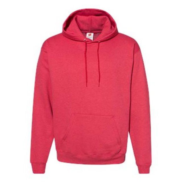Hanes B22000713 Ecosmart Sweat à Capuche, Rouge Chiné - Petit